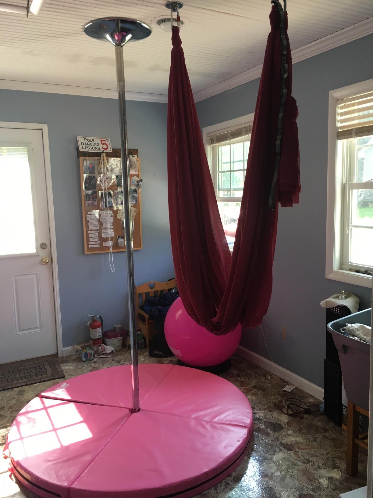 F.Life Aerial Silk Yoga Hammock & Swing for yoga Inversion, Strength training, starter hardware kit customer photo 2