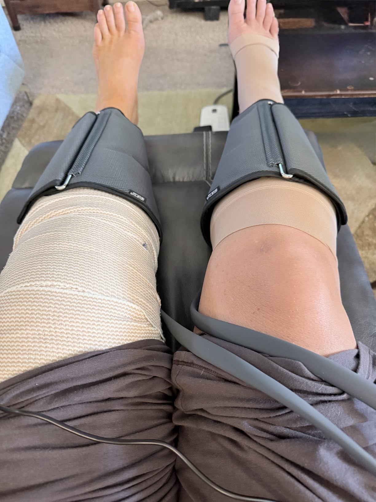CINCOM Leg Massager for Circulation and Pain Relief FSA - HSA | Air Compression Leg and Calf Massager with 2 Modes 3 Intensities Helpful for Muscles Relaxation Gifts customer photo 1
