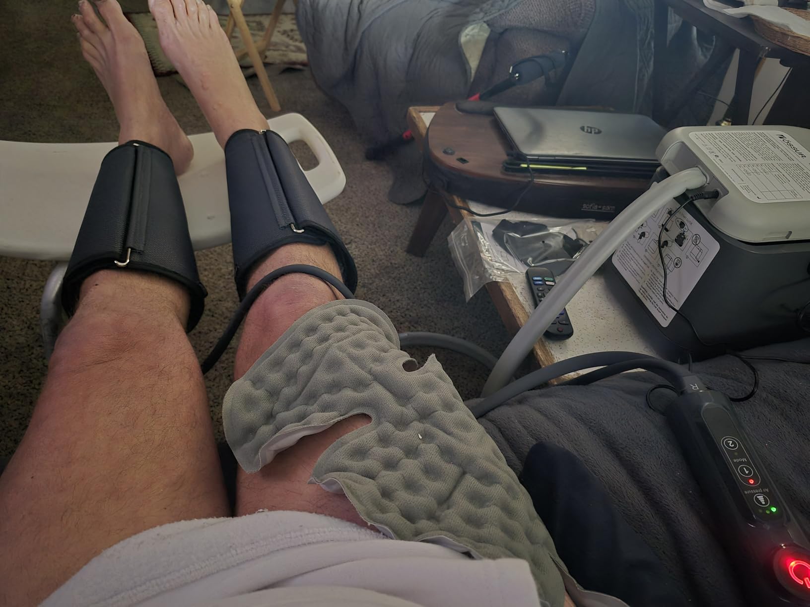 CINCOM Leg Massager for Circulation and Pain Relief FSA - HSA | Air Compression Leg and Calf Massager with 2 Modes 3 Intensities Helpful for Muscles Relaxation Gifts customer photo 2