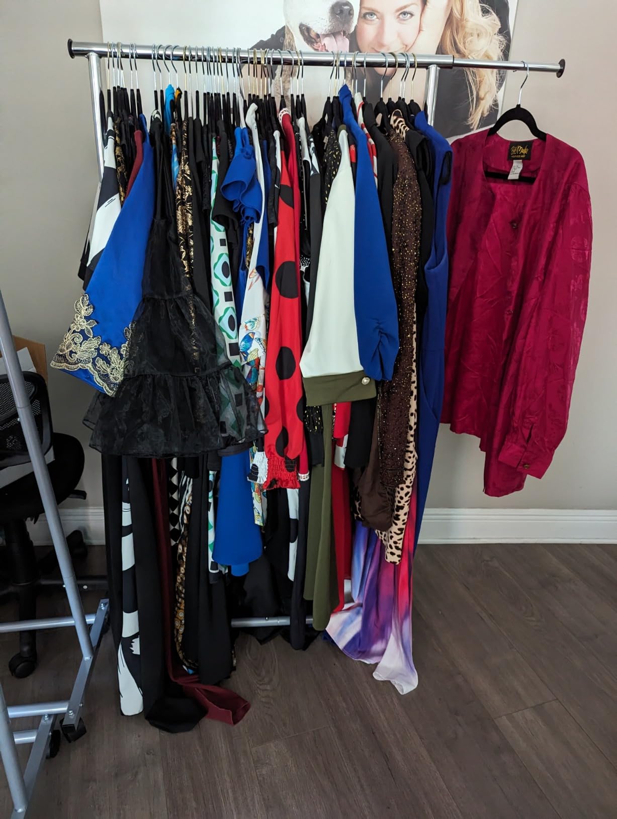 Simple Houseware Standard Rod Garment Clothing Rack, Black customer photo 2