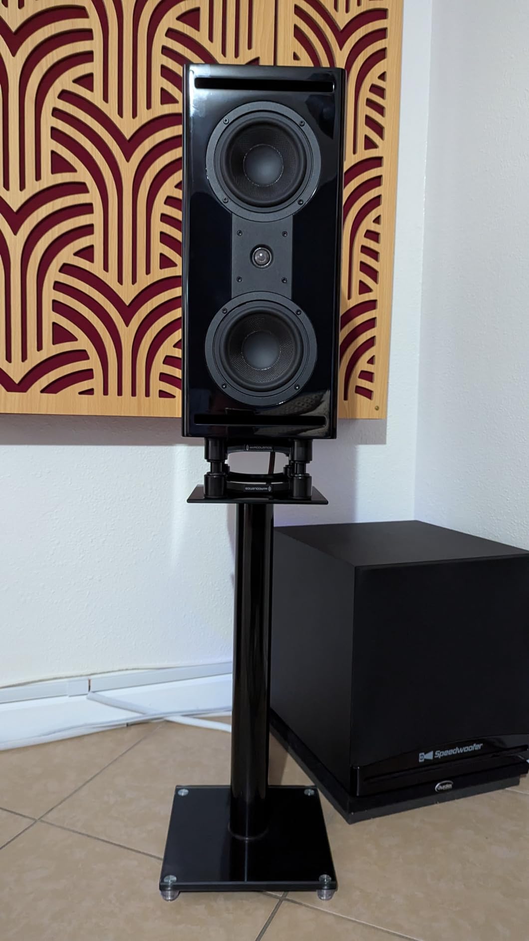 IsoAcoustics Iso-Stand Series Speaker Isolation Stands with Height & Tilt Adjustment: Iso-155 (6.1” x 7.5”) Pair customer photo 2