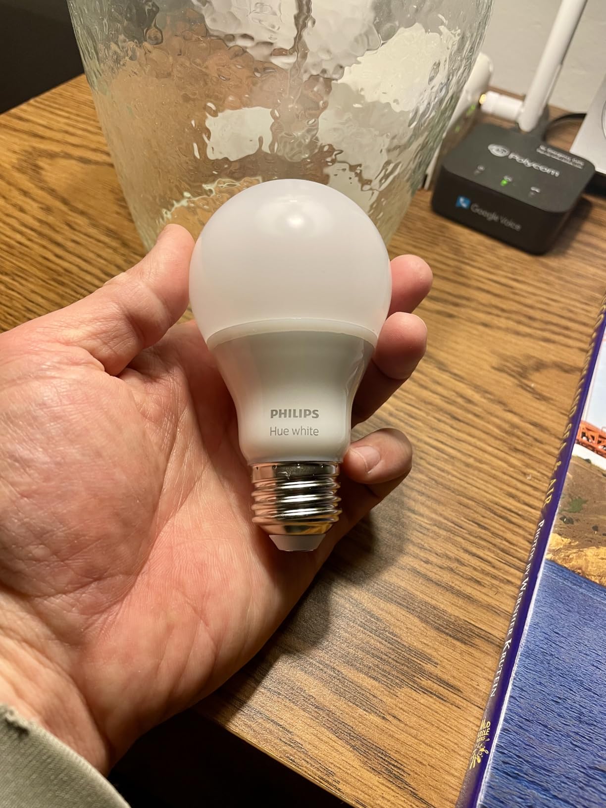 Philips Hue White A19 60W Equivalent Dimmable LED Smart Bulb Starter Kit (2 A19 60W White Bulbs and 1 Hub Compatible with Amazon Alexa Apple HomeKit and Google Assistant), 2 Pack California Residents customer photo 2