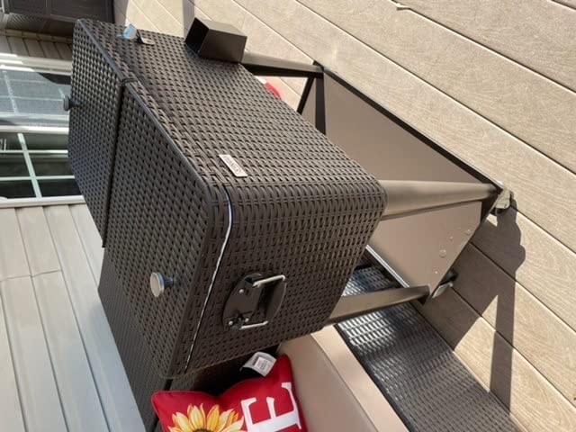 VINGLI 80 Quart Rolling Ice Chest, Portable Patio Party Bar Drink Cooler Cart, with Shelf, Beverage Pool with Bottle Opener (Brown) customer photo 1