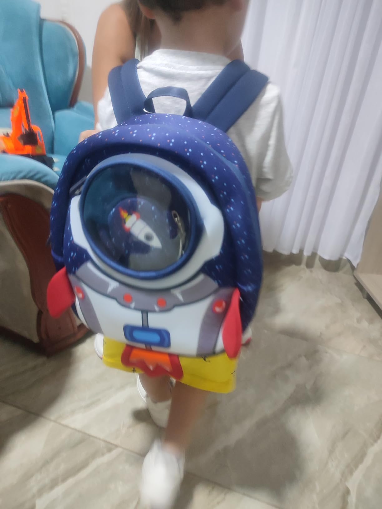 JiePai Rocket Toddler Kids Backpack with Harness Leash for Boys Girls Age 1-3 customer photo 2
