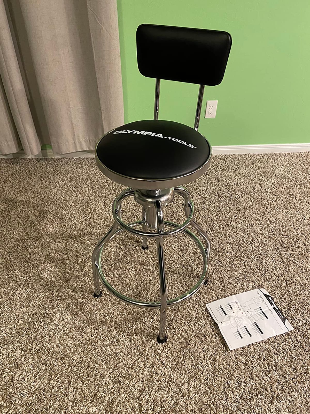 Olympia Tools 82-738 Adjustable Hydraulic Work Stool, Black customer photo 2