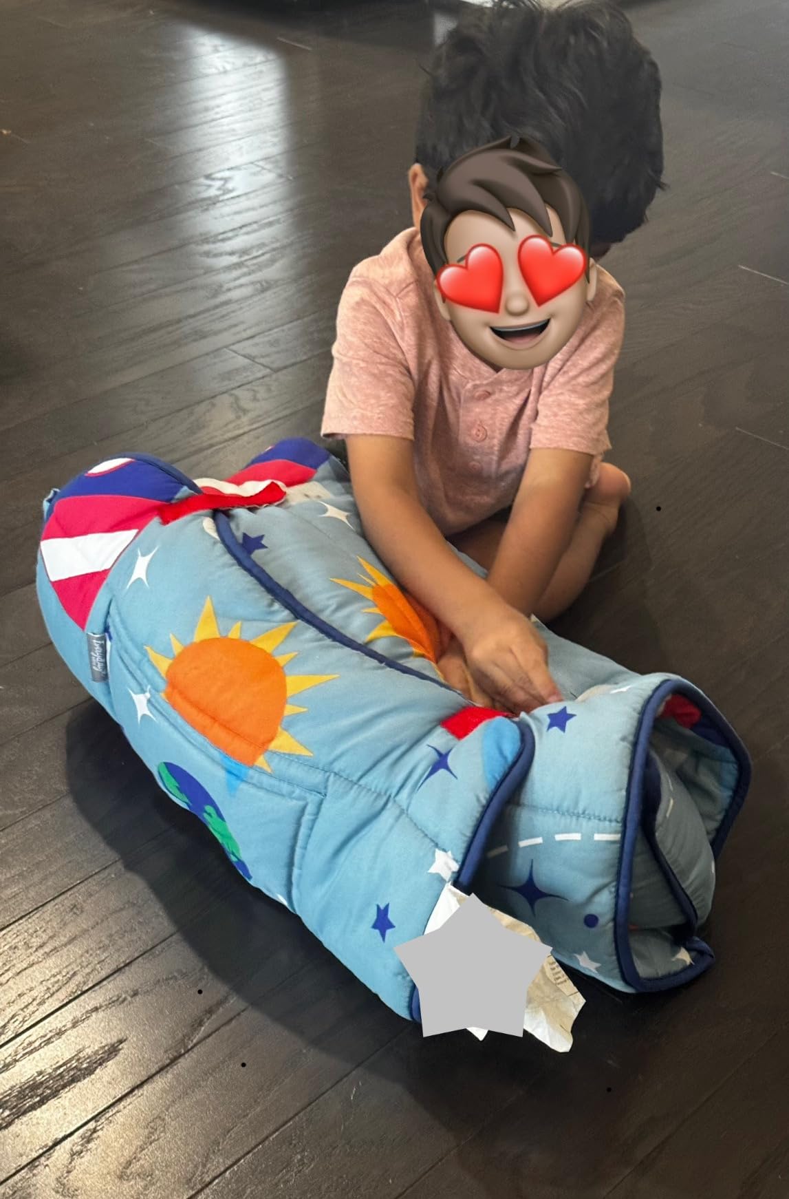 EVERYDAY KIDS Toddler Nap Mat with Removable Pillow -Underwater Mermaids- Carry Handle with Fastening Straps Closure, Rollup Design, Soft Microfiber for Preschool, Daycare Sleeping Bag, Ages 2-6 years customer photo 2
