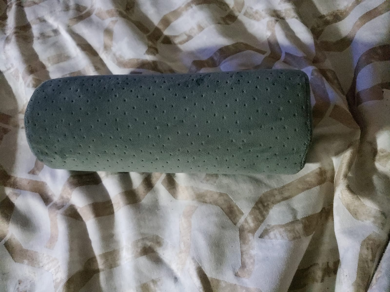 AllSett Health Round Cervical Roll Cylinder Bolster Pillow with Removable Washable Cover, Ergonomically Designed for Head, Neck, Back, and Legs, Grey | 13