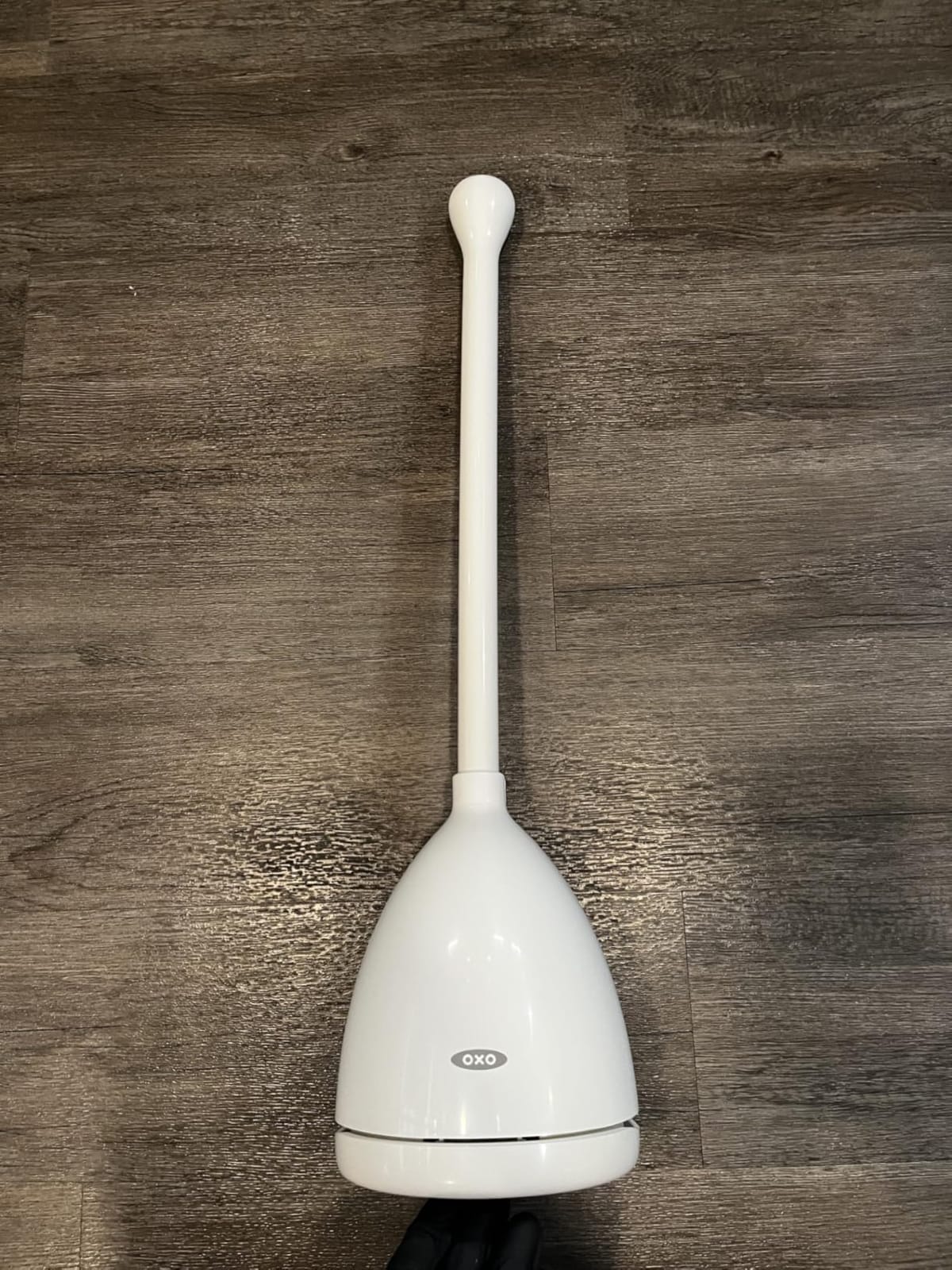 OXO Good Grips Toilet Plunger with Holder and Drip Tray - White customer photo 1
