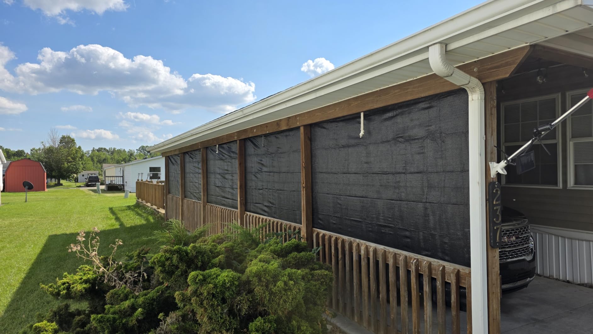 UPGRADE Privacy Screen 6' x 50' Fence Commercial Shade Cover with Brass Grommets Heavy Duty Perfect for Outdoor Back Yard, Black customer photo 1