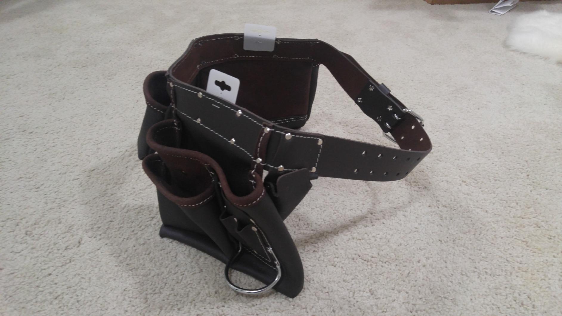 LAUTUS Oil Tanned Leather Tool Belt/Pouch/Bag, Carpenter, Construction, Framers, Handyman, Electrician - 100% LEATHER customer photo 2