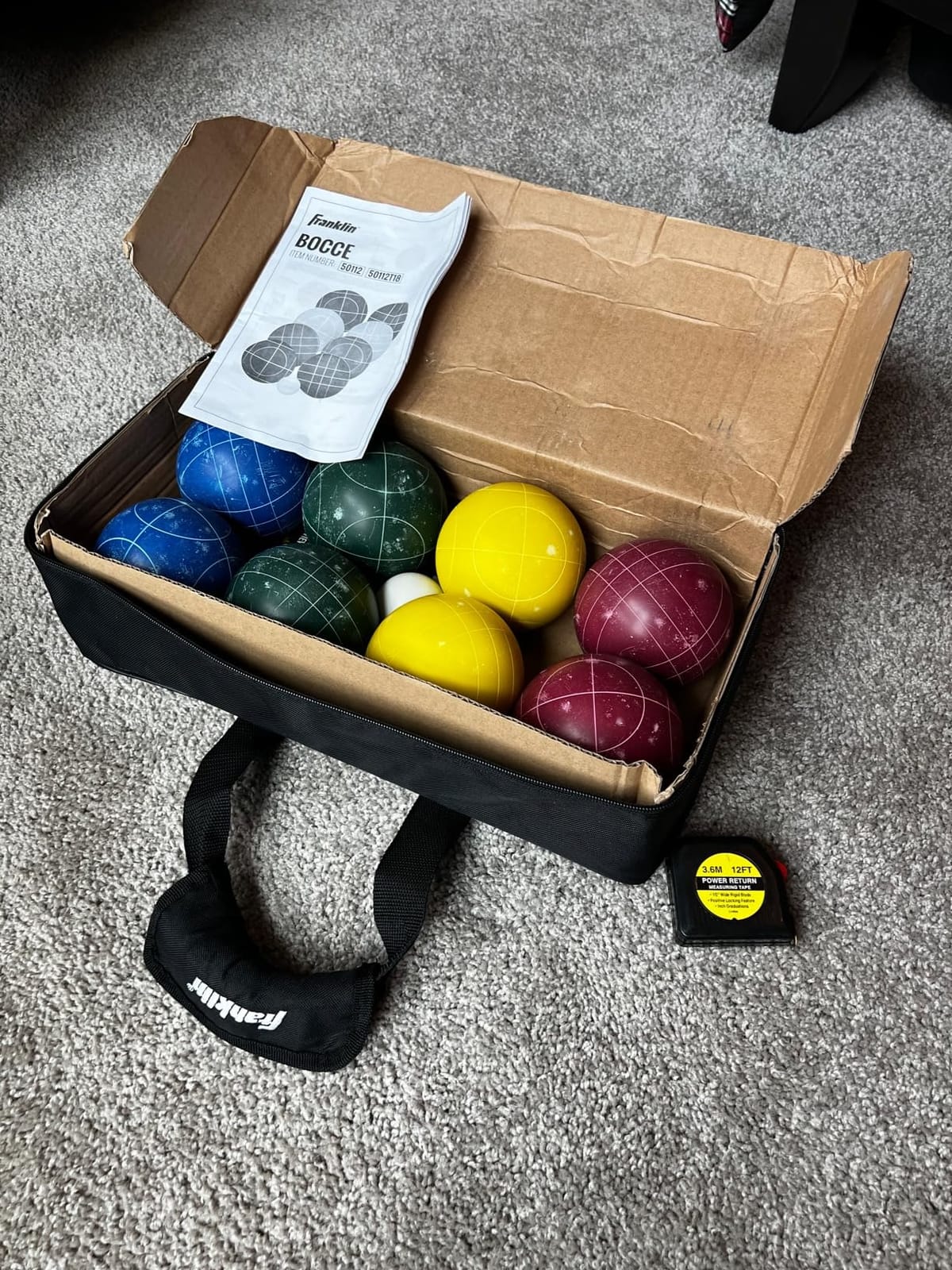 Franklin Sports Bocce Ball Set — 8 All Weather Bocce Balls and 1 Pallino — Beach, Backyard Lawn or Outdoor Party Game — Professional, American, and Starter Set Options customer photo 2