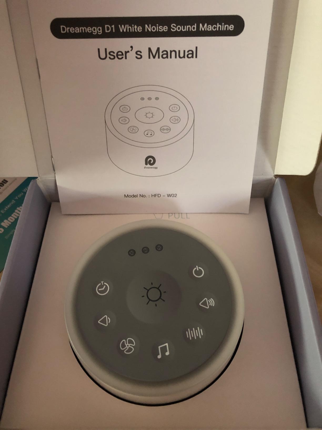Dreamegg D1 Sound Machine Baby - White Noise Machine for Baby with Night Light, 24 High Fidelity Sounds, Timer & Memory Feature, Noise Machine with Nursery Lamps for Adults, Home, Office (White) customer photo 2