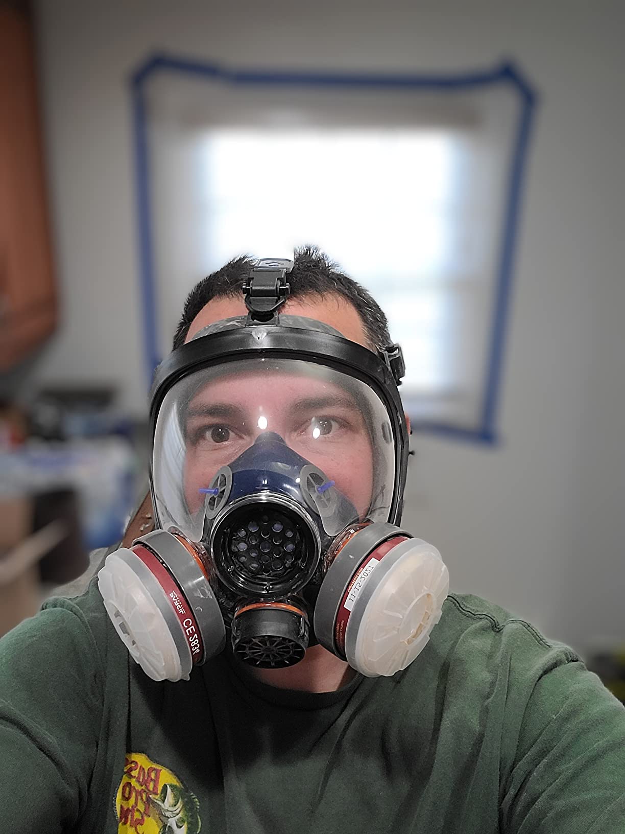 Parcil Distribution Full Face Respirator Mask - Air Purifying, Organic Vapor & Particulate - Industrial Use - CE Tested customer photo 2