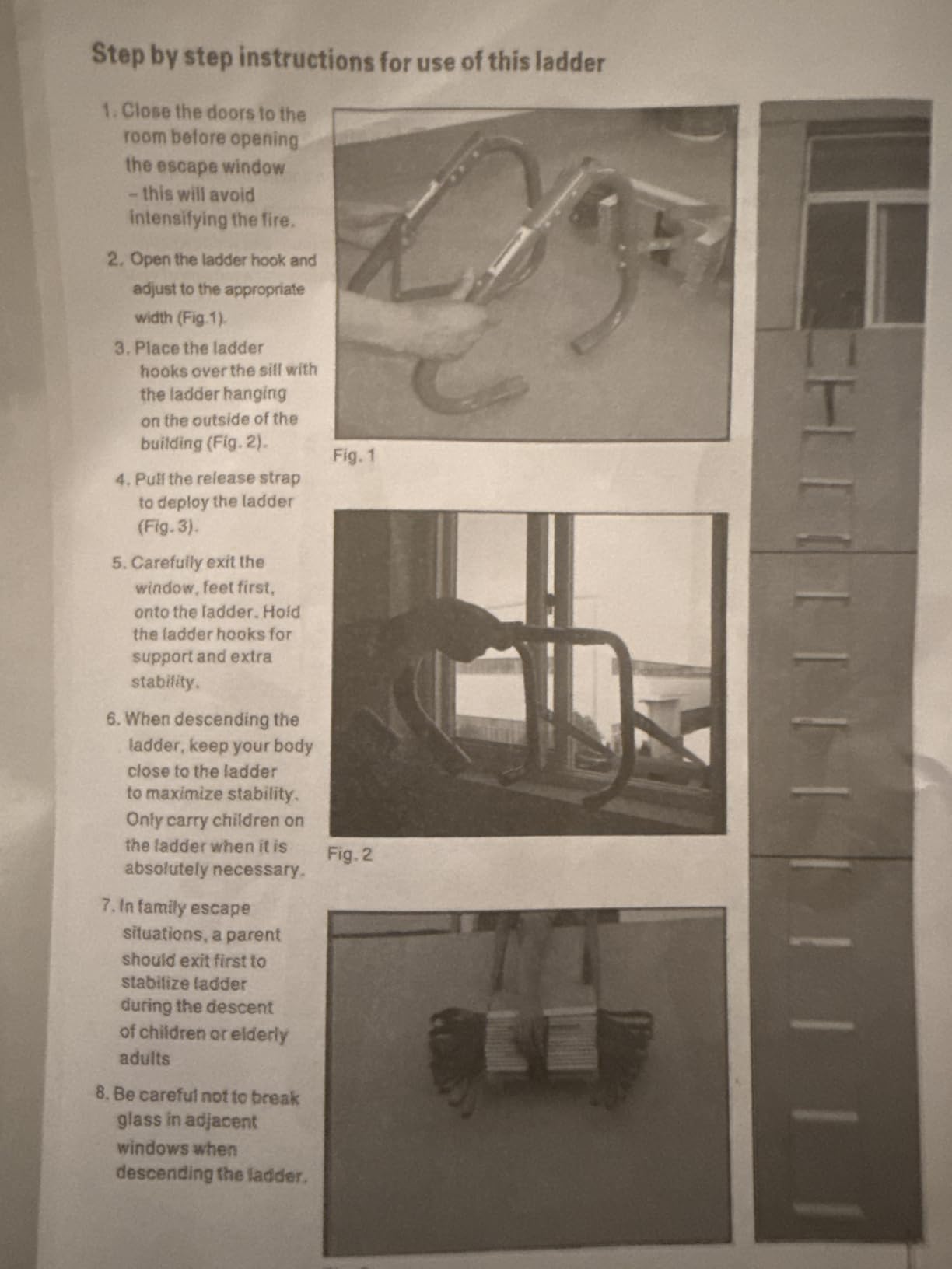 Emergency Fire Escape Ladder 2 Story,15 Ft customer photo 1