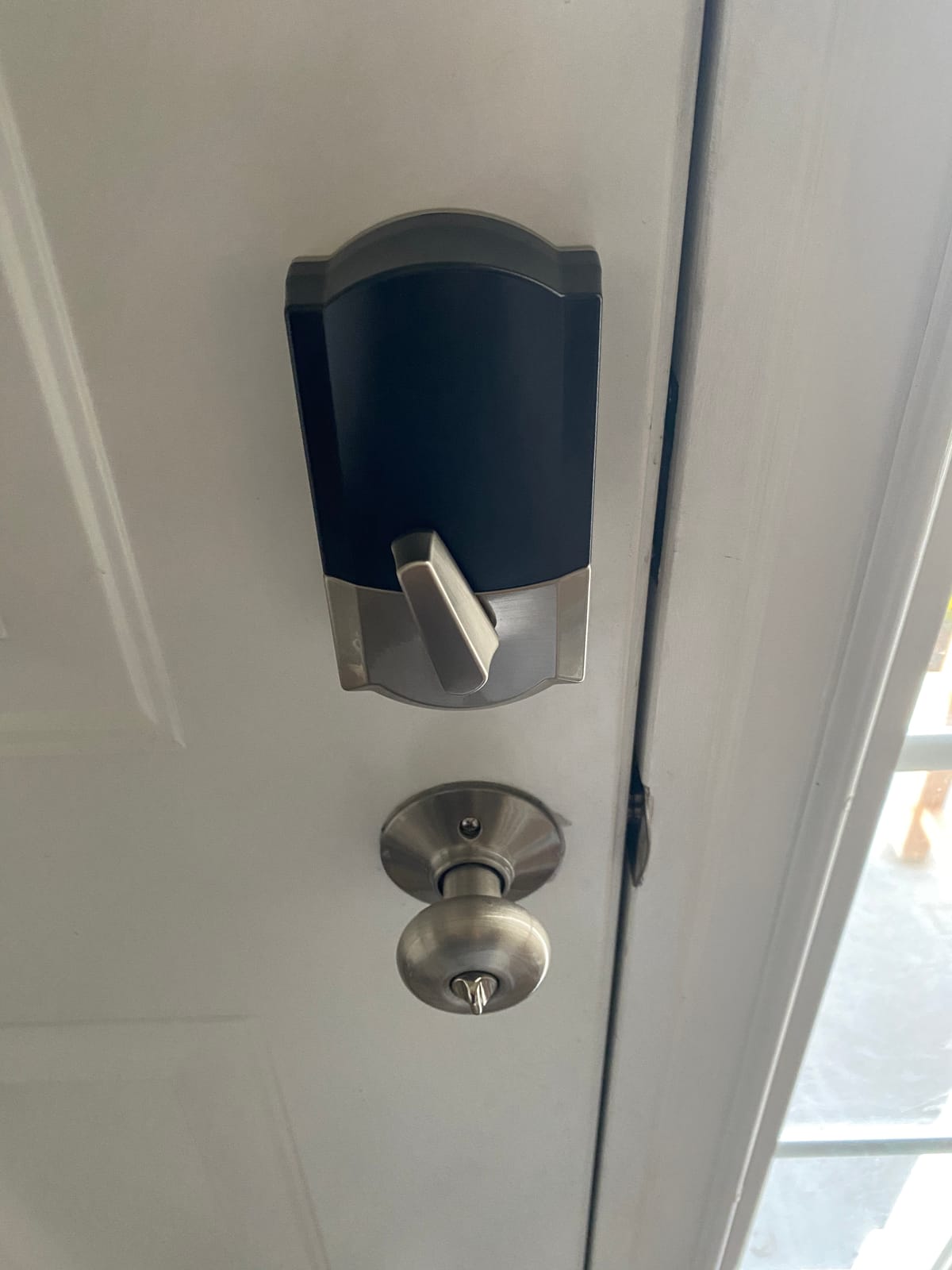 Schlage Encode Smart WiFi Deadbolt Lock with Century Trim, Satin Nickel customer photo 1