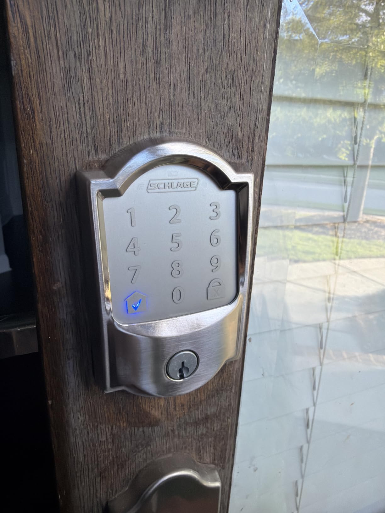 Schlage Encode Smart WiFi Deadbolt Lock with Century Trim, Satin Nickel customer photo 2
