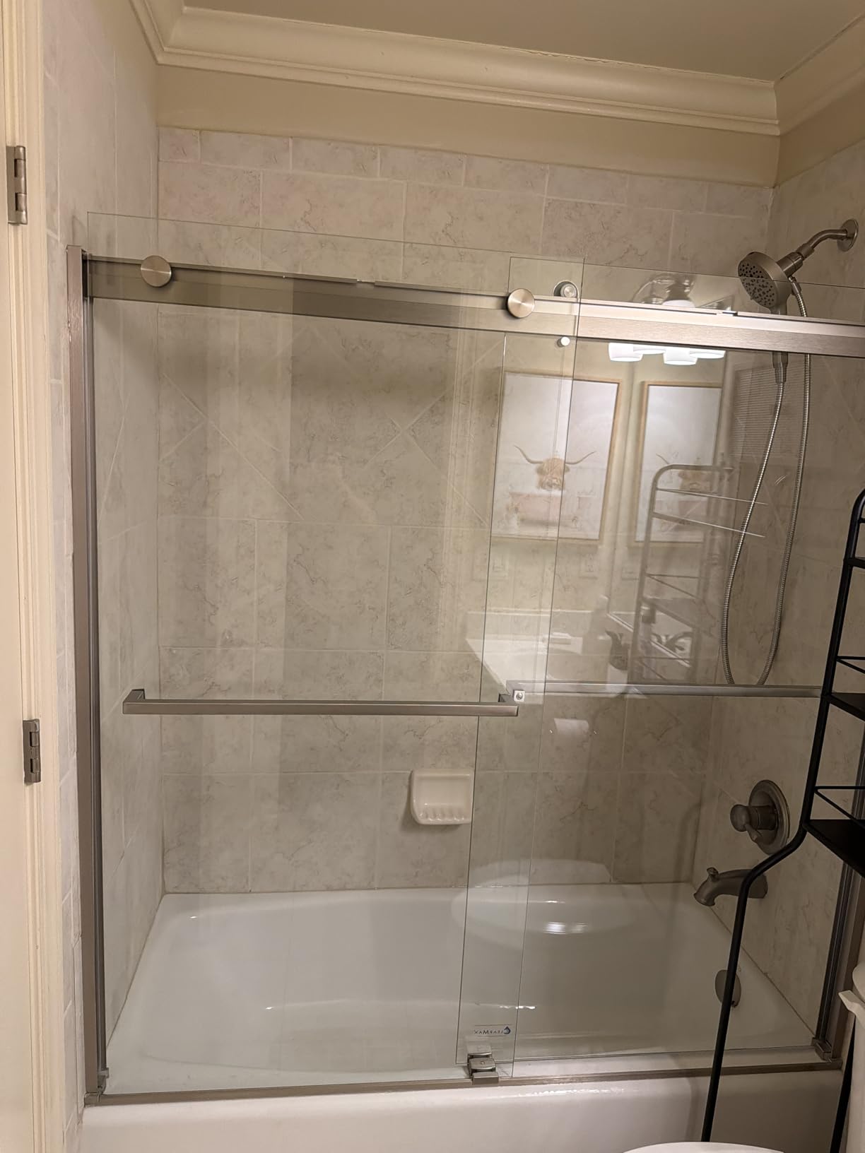 DreamLine Sapphire 56-60 in. W x 60 in. H Semi-Frameless Bypass Tub Door in Chrome, SHDR-6360602-01 customer photo 1