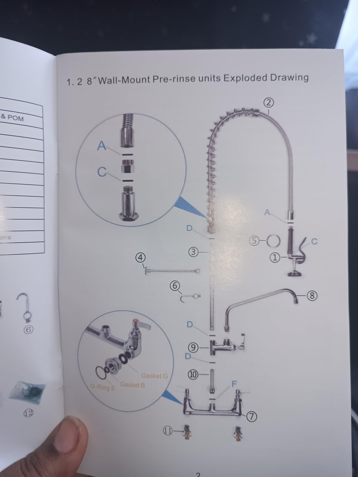 JZBRAIN Commercial Faucet with Sprayer, 36