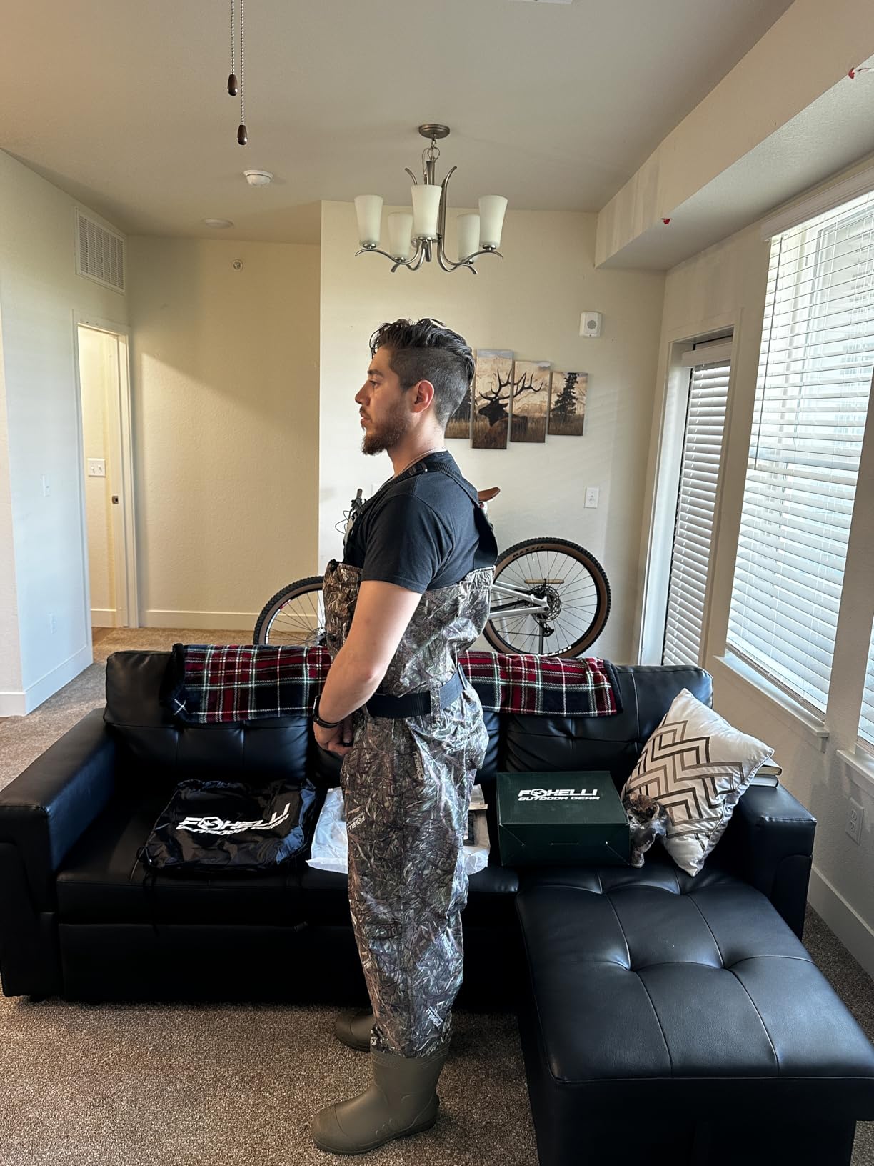 Foxelli Chest Waders – Waterproof 2-ply Nylon/PVC Camo Hunting Fishing Waders for Men and Women with Boots customer photo 1