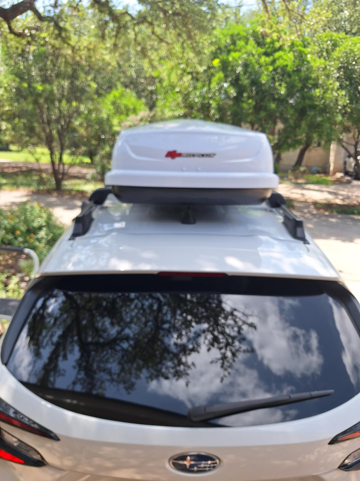Goplus Rooftop Cargo Carrier Hard Shell, 14 Cubic Feet Waterproof Car Roof Cargo Carrier w/Dual Side Opening, Security Key, 165LBS Capacity, for 17