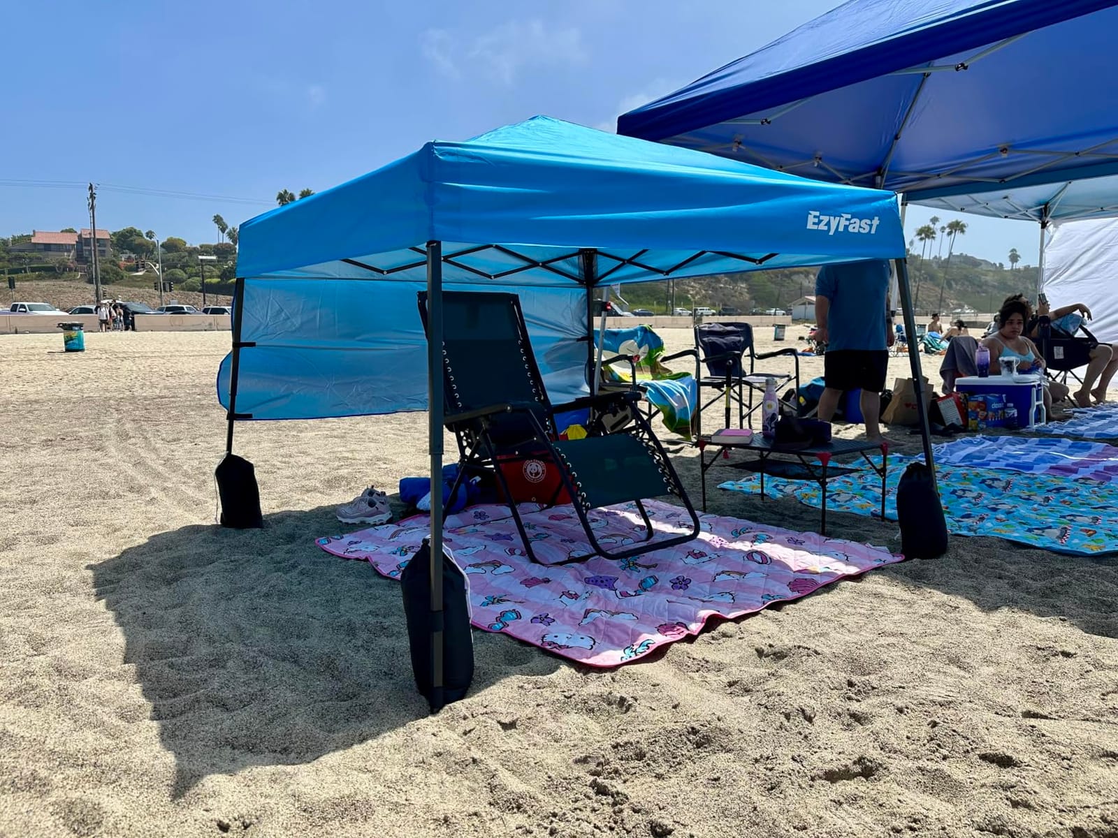 EzyFast Ultra Compact Backpack Canopy, Pop Up Shelter, Portable Sports Cabana, 7.5 x 7.5 ft Base / 6 x 6 ft top for Hiking, Camping, Fishing, Picnic, Family Outings customer photo 2