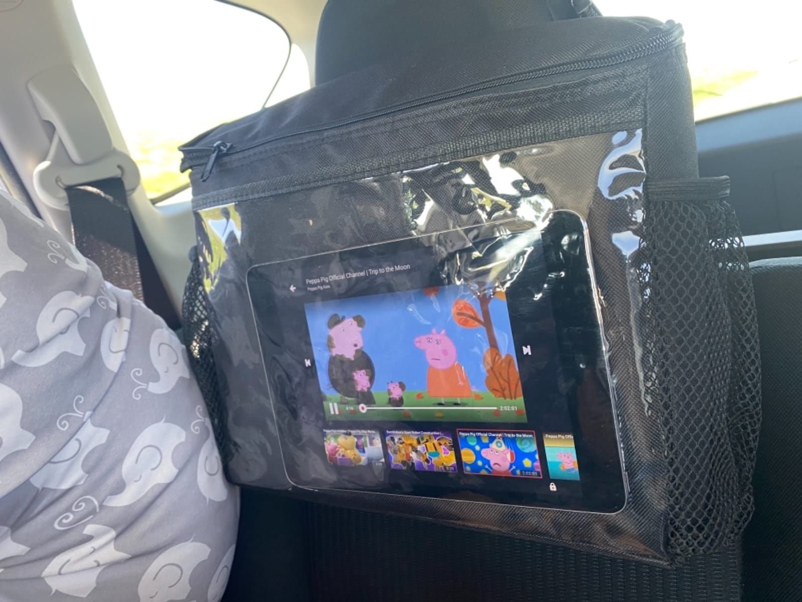 lebogner Insulated Car Seat Back Organizer + iPad And Tablet Holder, Auto Driver Or Passenger Accessories Organizer, Vehicle Front Seat Caddy, Personal Travel Cooler Storage Bag For Adults & Kids customer photo 2