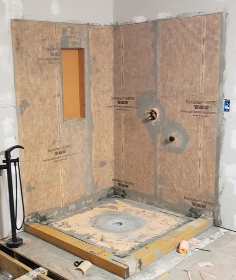 Schluter Kerdi Prefabricated Sloped Shower Tray - Waterproof, Ready to Tile - Lightweight Polystyrene, 48