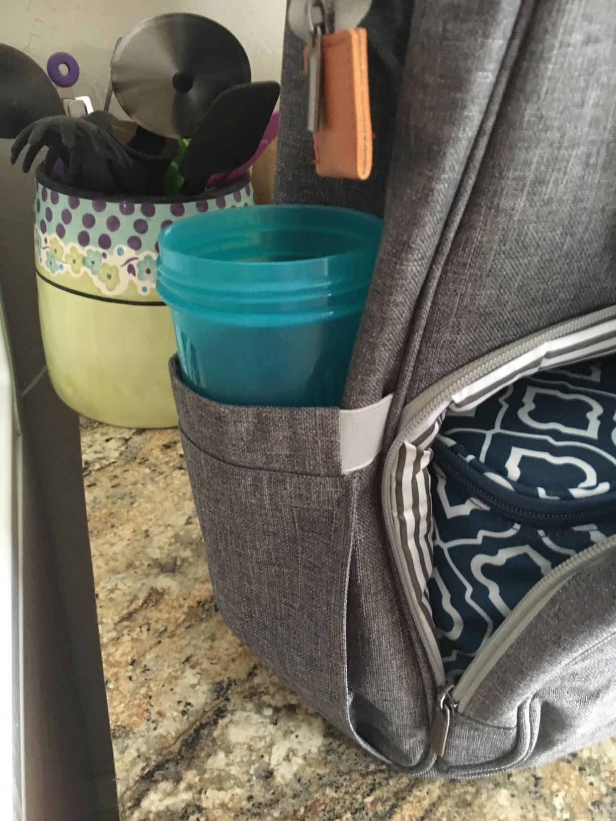 LUXJA Breast Pump Backpack Storage Bag for Cooler Bag & Laptop, Gray customer photo 2