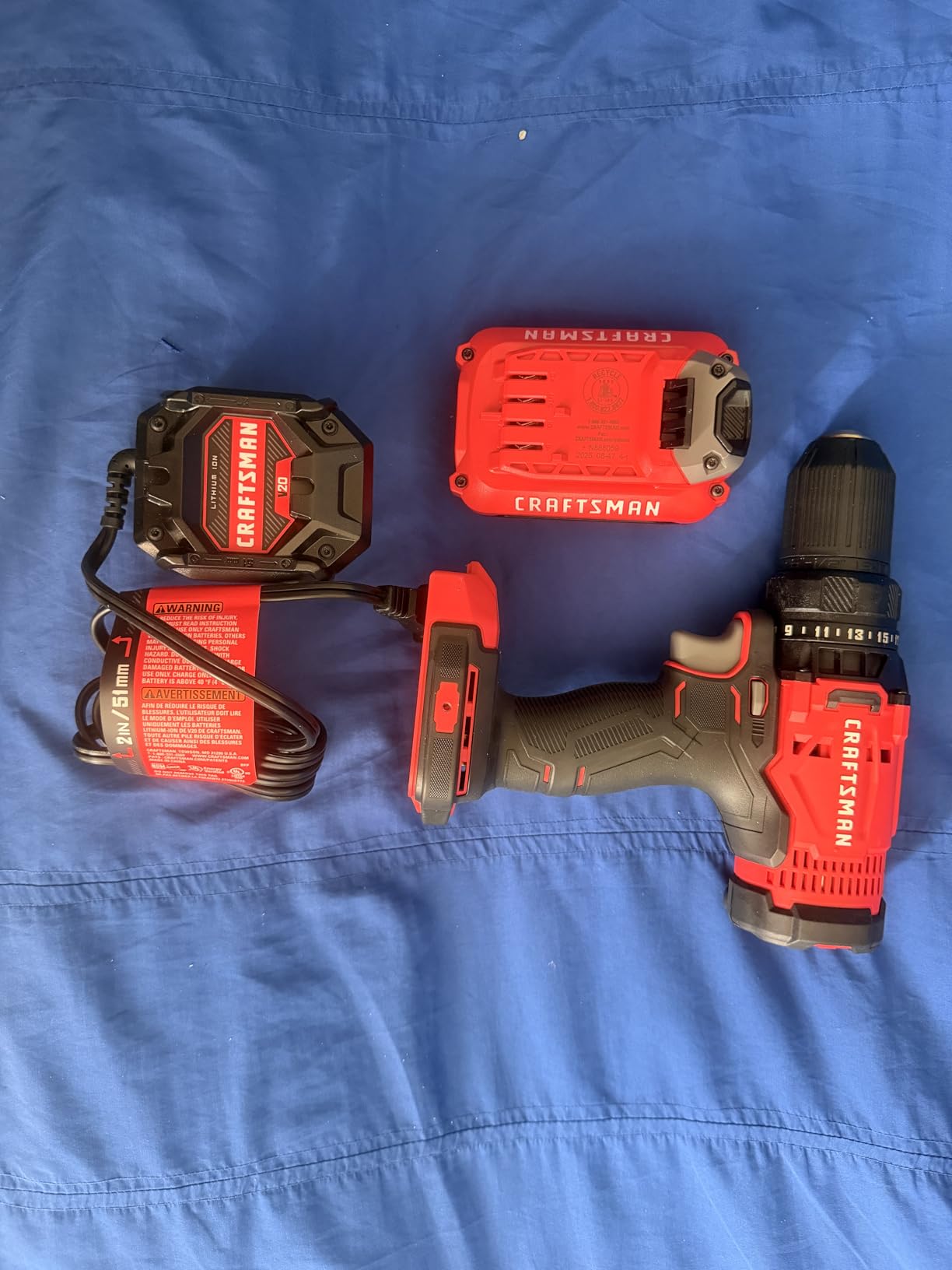 CRAFTSMAN V20 MAX Cordless Power Tool Kit, Circular Saw with 6 1/2 inch Blade, 1/4 inch Impact Driver, 1/2 inch Drill/Driver, LED Task Light, Battery and Charger Included (CMCK401D2AM) customer photo 2