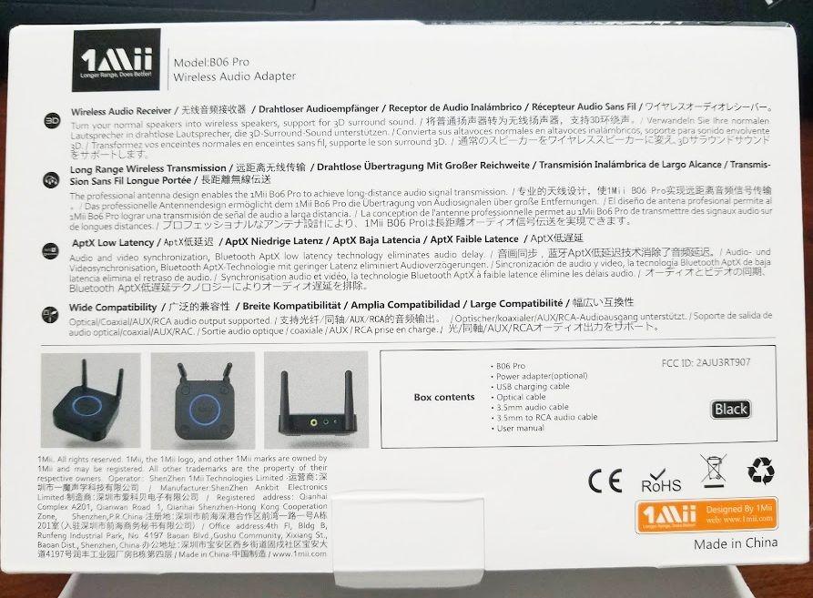 [Upgraded] 1Mii B06Pro Long Range Bluetooth Receiver, HiFi Wireless Audio Adapter, Bluetooth 5.3 Receiver with 3D Surround aptX HD Low Latency Optical RCA AUX 3.5mm Coaxial for Home Stereo System customer photo 2