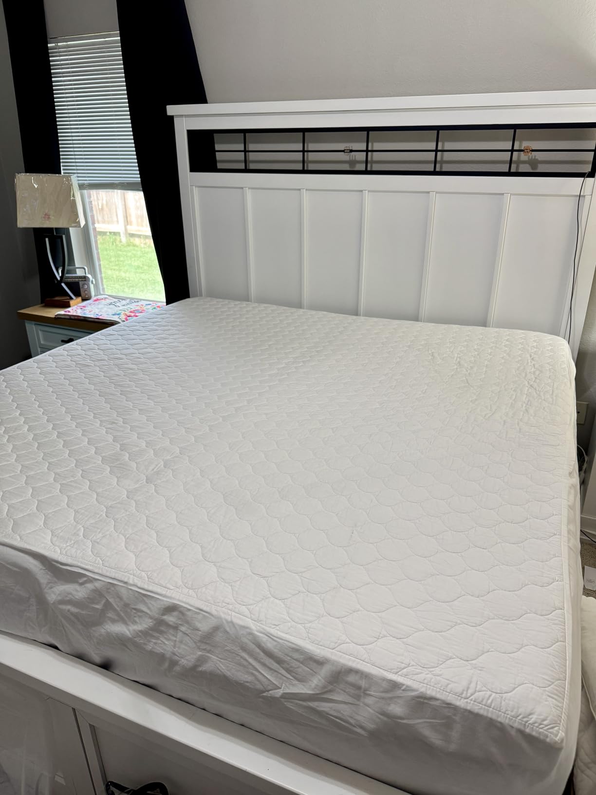 Whisper Organics 100% Cotton Organic Quilted Mattress Pad Protector | GOTS & Fairtrade Certified Premium 300GSM, Breathable & Cooling customer photo 2