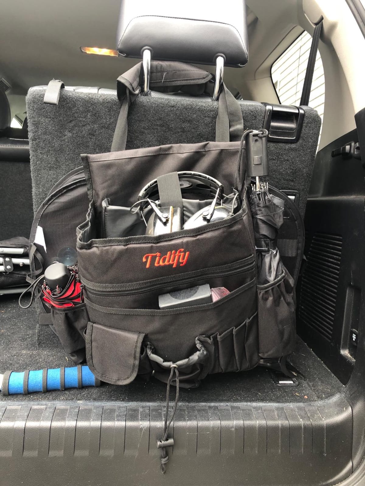 Tidify Car Front Seat Organizer [2025 UPDATED] with Dedicated Tablet and Laptop Storage Stabilizing Side Straps Soft Adjustable Shoulder Strap and Hardened Buckles Your Office Away from Office. customer photo 2