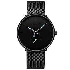 Mens Watches Ultra-Thin Minimalist Waterproof - Fashion Wrist Watch for Men Unisex Dress with Stainless Steel Mesh Band customer photo 2