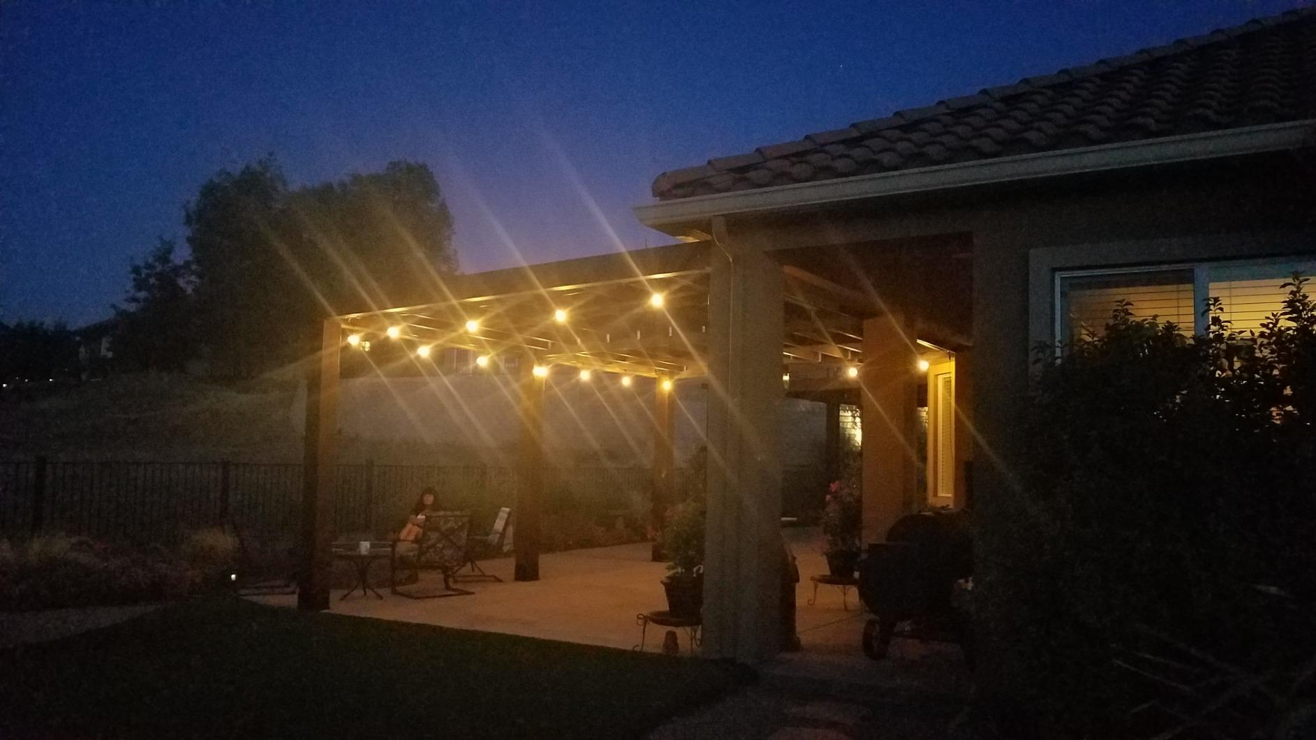 Brightech Ambience Pro - Waterproof LED Outdoor String Lights - 15 Hanging, Dimmable 2W Vintage Edison Bulbs - 48 Ft Commercial Grade Patio Lights Create Cafe Ambience in Your Backyard customer photo 2