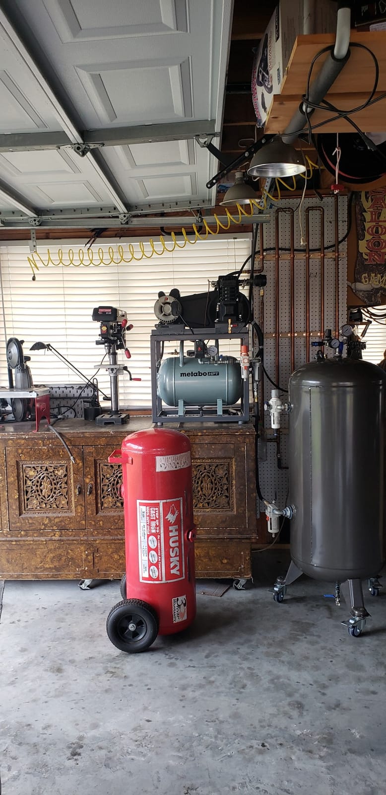 Metabo HPT 10 Gallon Air Tank, High Capacity ASME Certified, UA3810AB | 5 Quick Connect Couplers, Industrial Pressure Gauges, Angled Steel Legs, Compliance Verified, 150 PSI customer photo 2