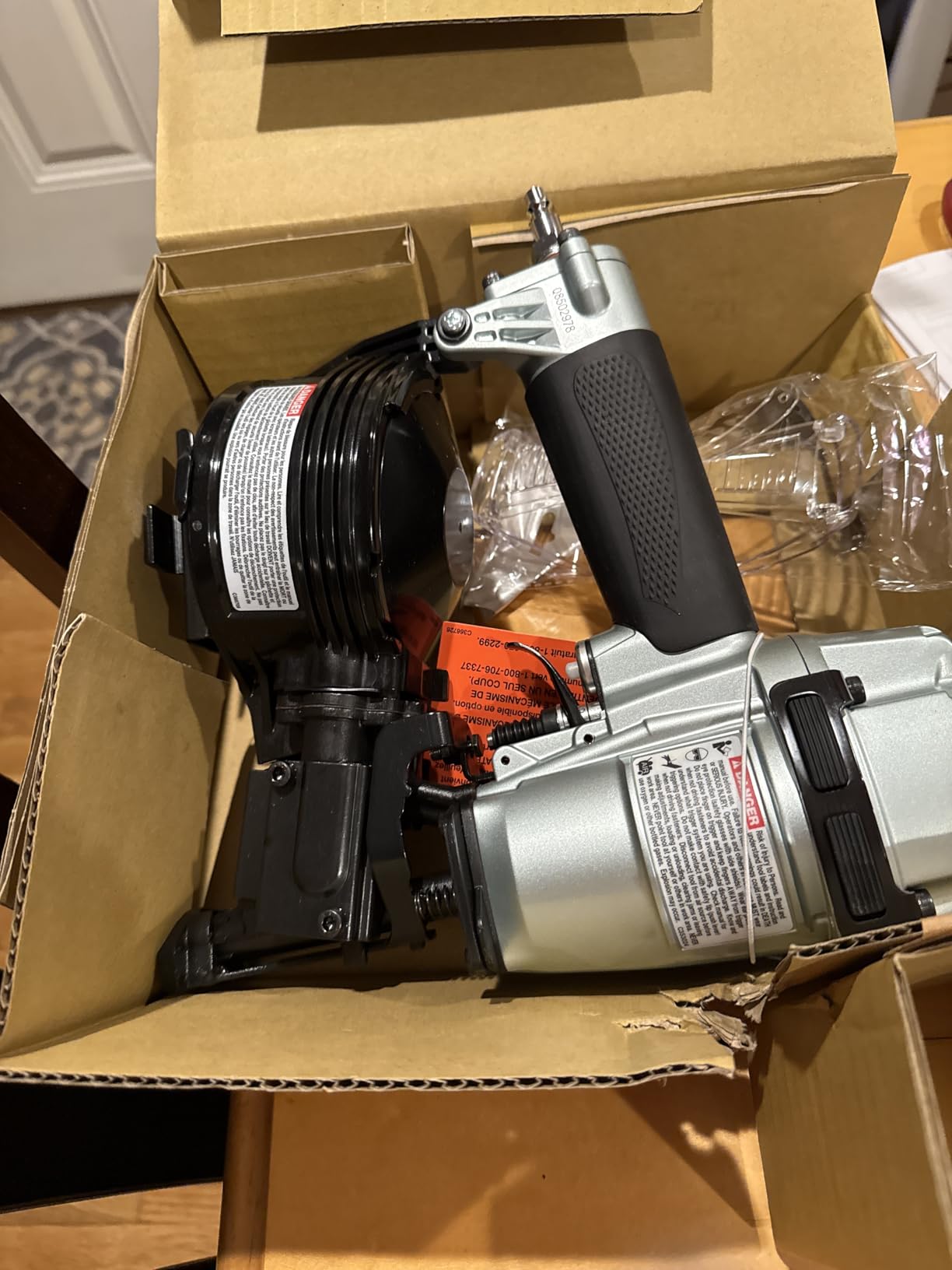 Metabo HPT Pneumatic Roofing Nailer, 16 Degree Asphalt Shingles, NV45AB2 | Drives Nails 7/8 to 1-3/4 in, Coil Nail Magazine, Pro-Grade Power Tool for Fast Shingle Fastening Tasks customer photo 1