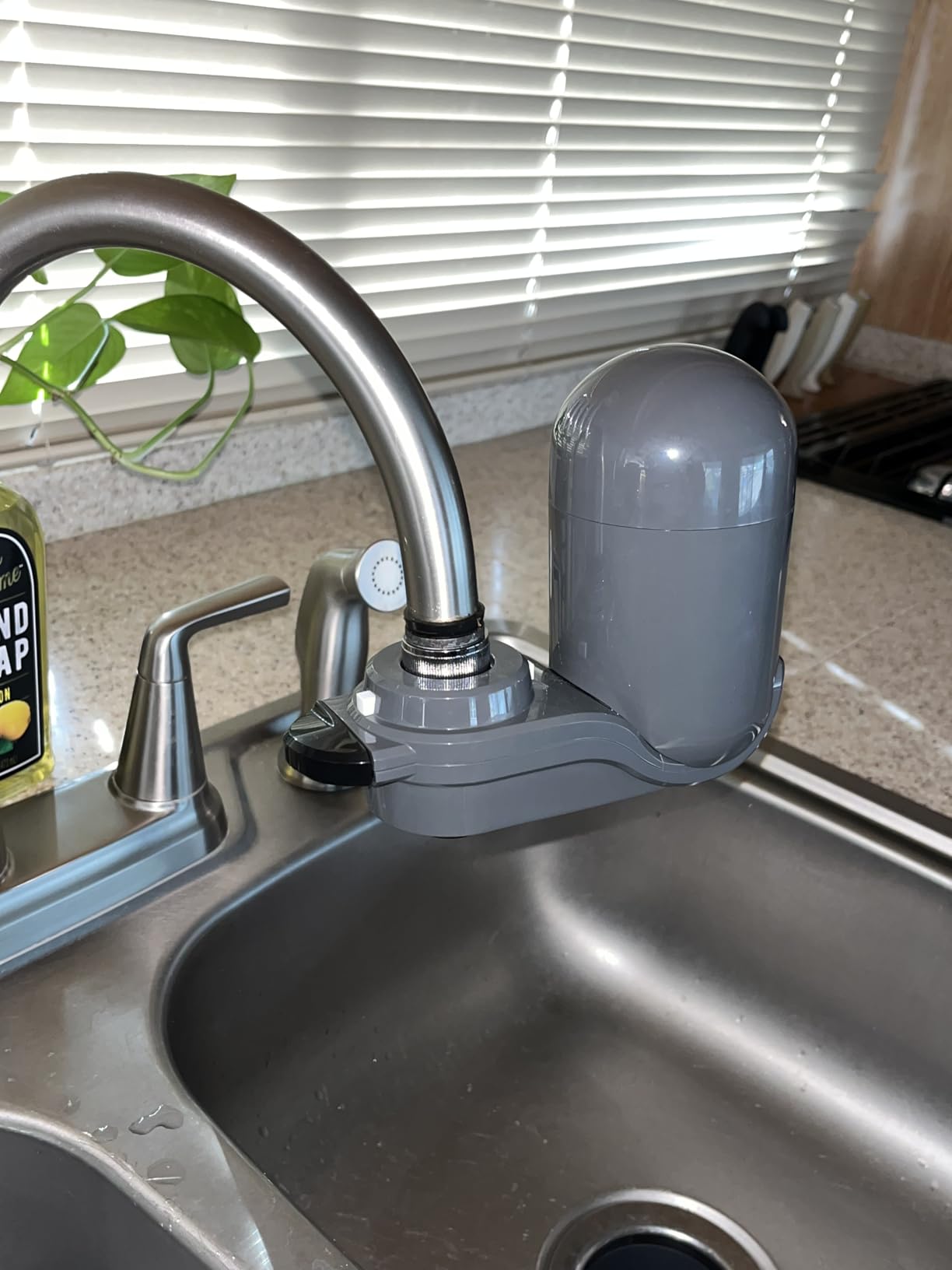 PUR Plus Faucet-Mount Water Filtration System, Lead-Reducing Filter, Grey customer photo 1