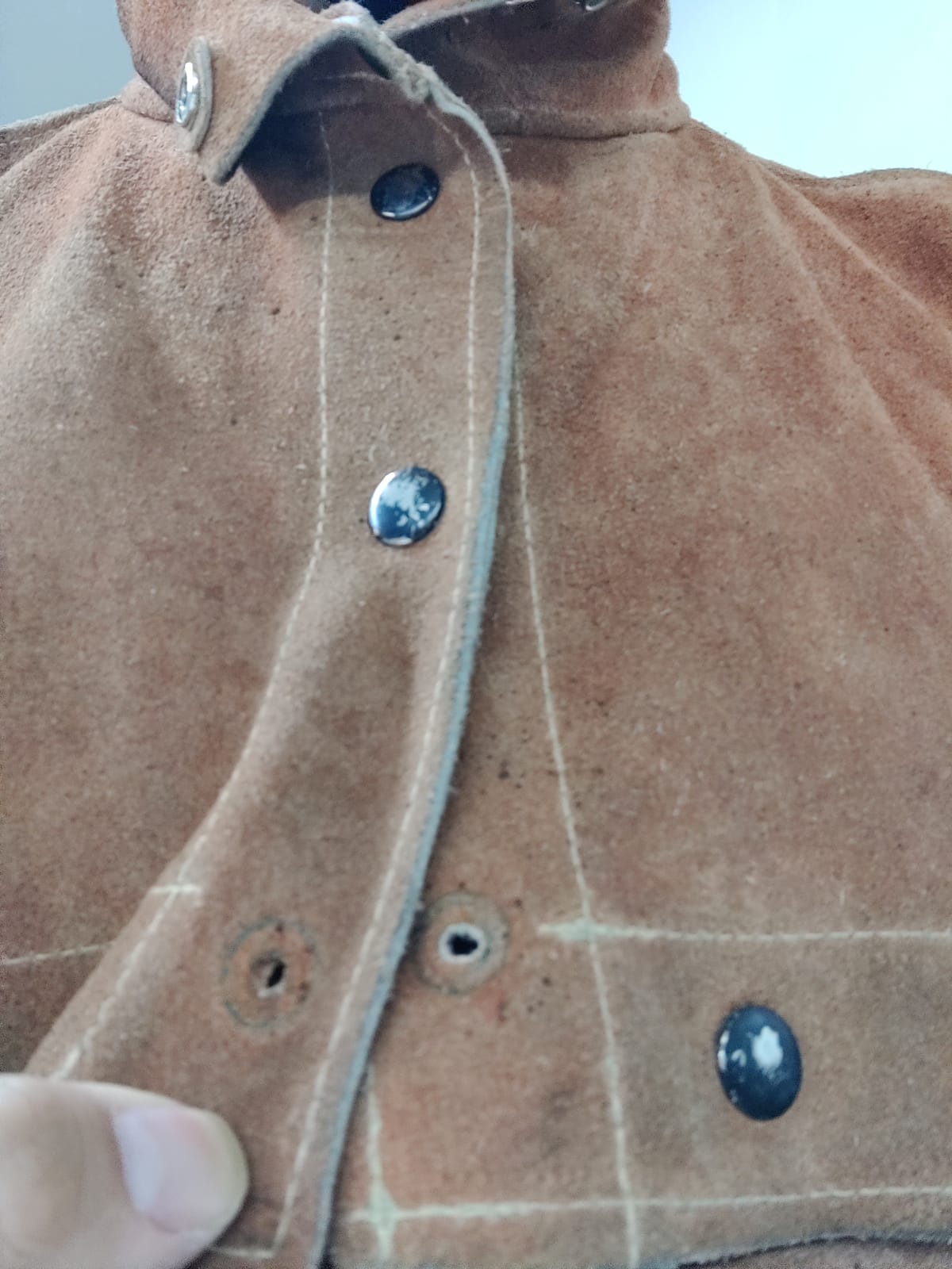 LeaSeek Leather Welding Jacket - Heat Flame Resistant Cape Sleeve Bib Apron customer photo 1
