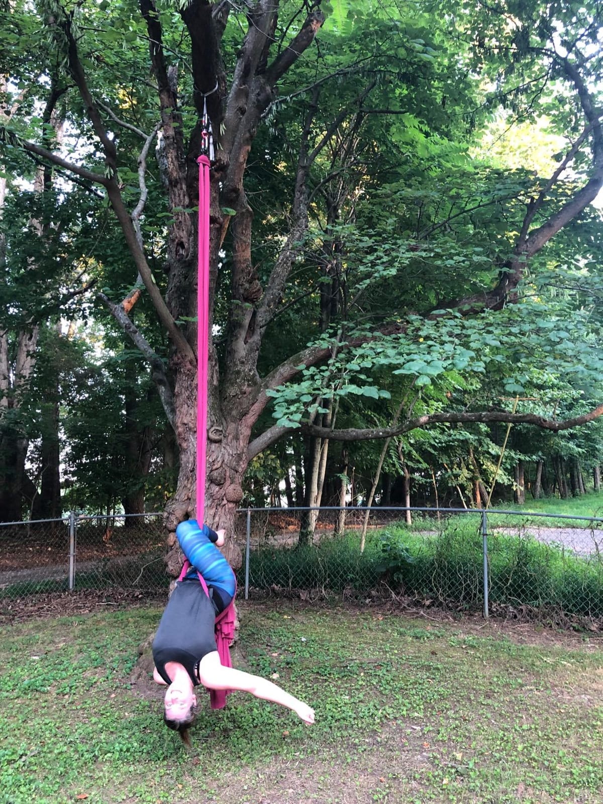 Deluxe Aerial Silks Equipment Set - 11 Yards Aerial Yoga Hammock Swing for Acrobatic, Circus Arts, Dance (L:10m W:2.8m) customer photo 1