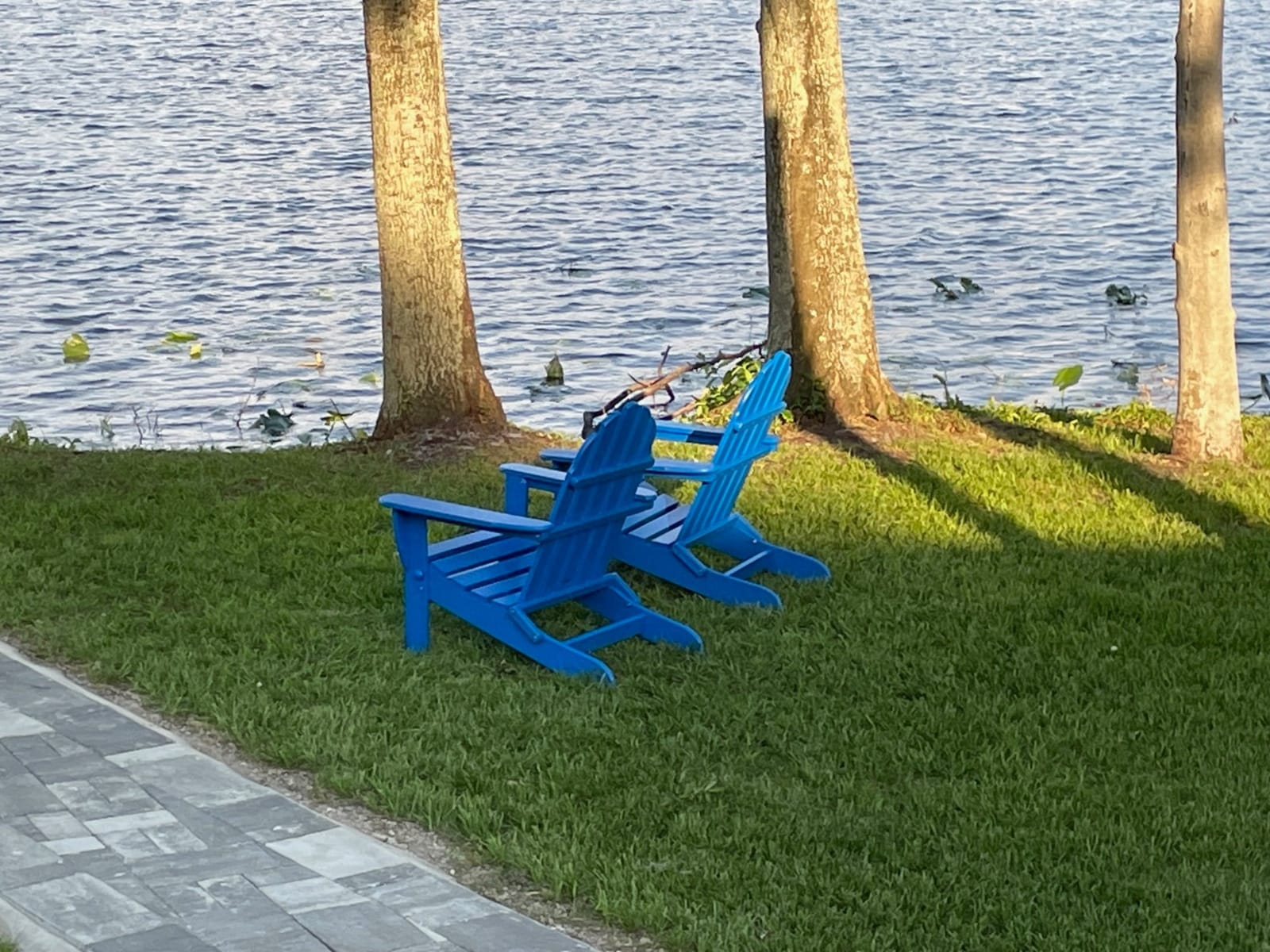 POLYWOOD AD5030NV Classic Folding Adirondack Chair, Navy customer photo 1