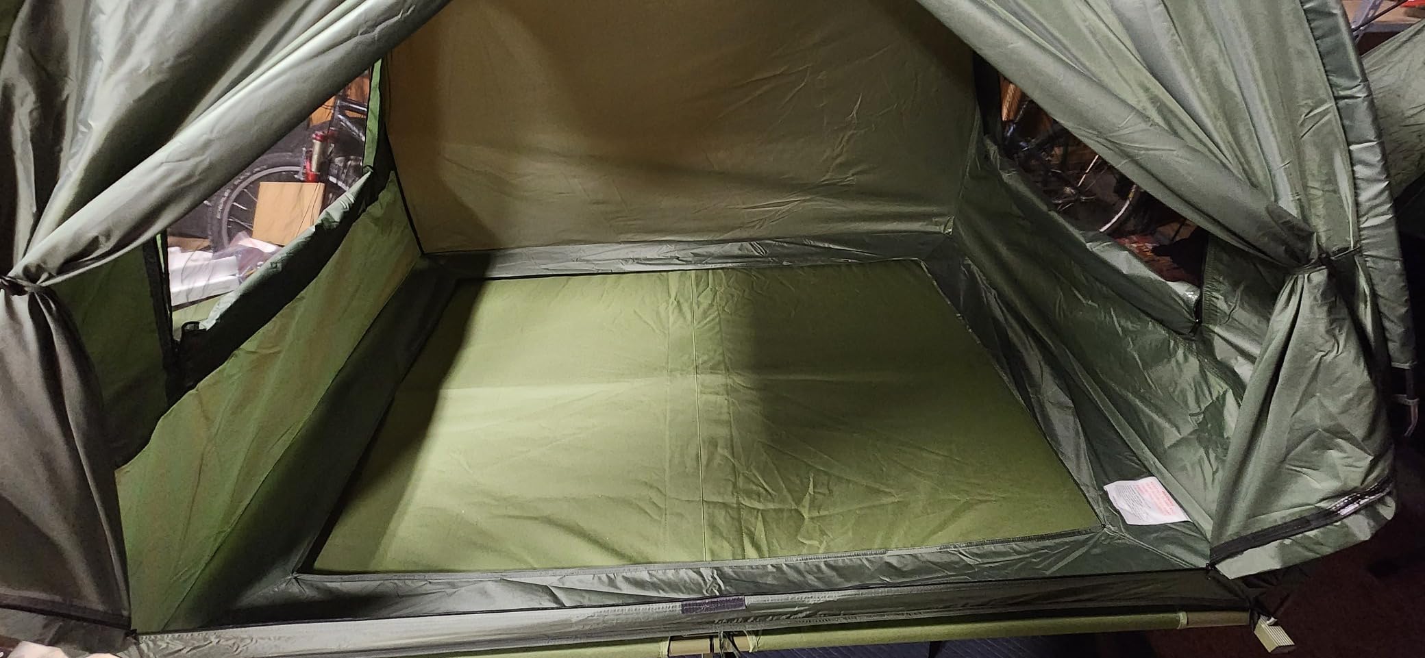 Outsunny 2 Person Cot Tent 4-in-1 Elevated Bed Combo with Air Mattress | Bed Cover, Foot Pump, Folding Off-Ground Camp Cot, Hiking, Backpacking customer photo 2