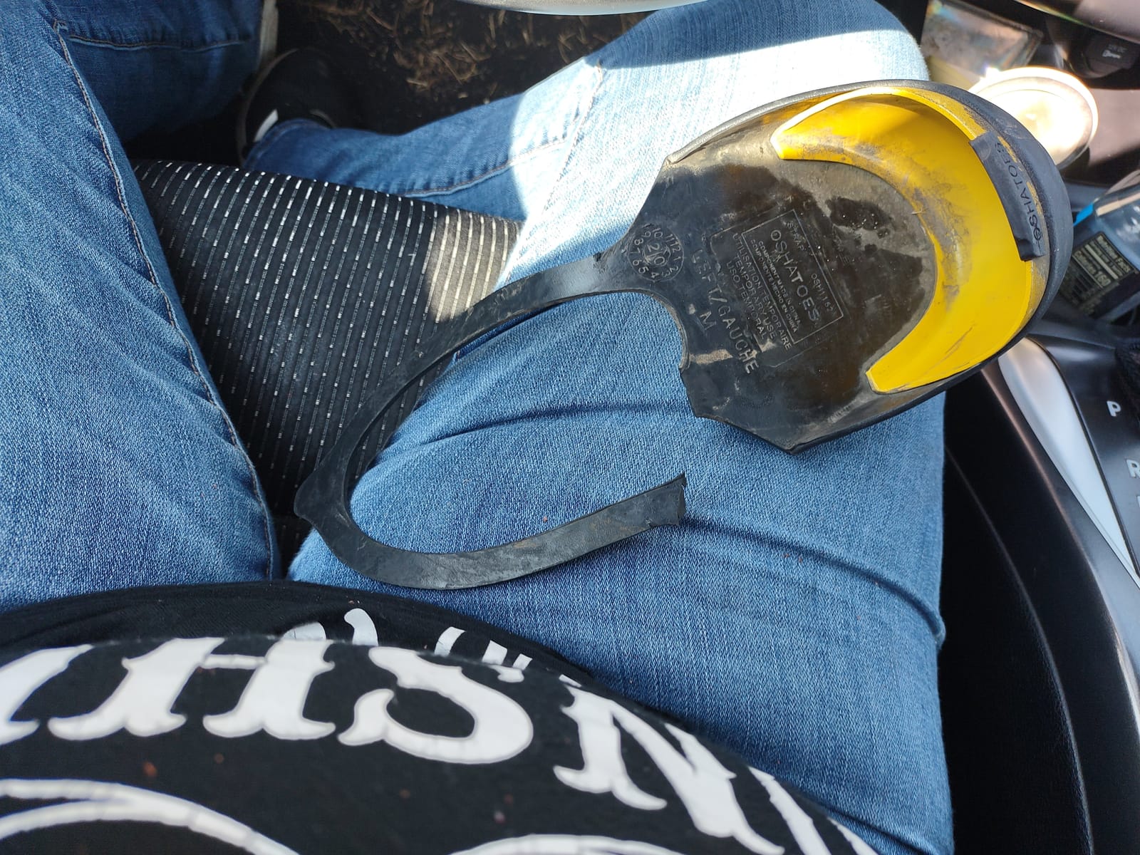 Oshatoes OSH1162-11, Natural Rubber Safety Overshoes with Steel Toe Cap and Back Strap Shoe Cover (Color Coded by Size) customer photo 1