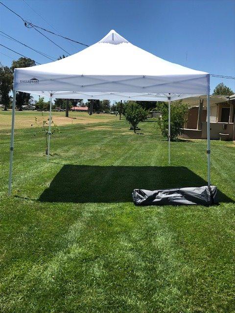 EAGLE PEAK 10' x 10' Heavy Duty Commercial Canopy Tent Pop Up Industrial Instant Canopy Shelter with 100 Square Feet of Shade (White) customer photo 1