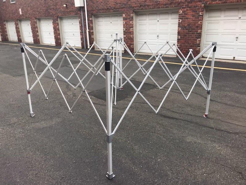 EAGLE PEAK 10' x 10' Heavy Duty Commercial Canopy Tent Pop Up Industrial Instant Canopy Shelter with 100 Square Feet of Shade (White) customer photo 2
