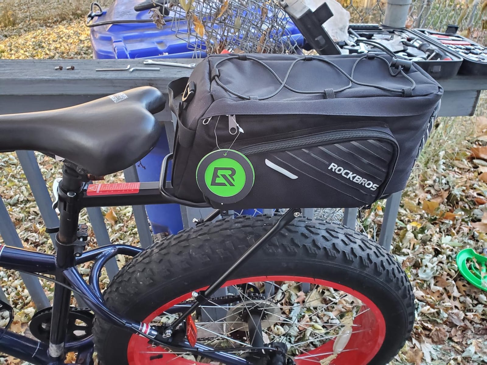 ROCKBROS 15L Bike Rear Rack Bag Pannier Trunk Bag with Rain Cover customer photo 1