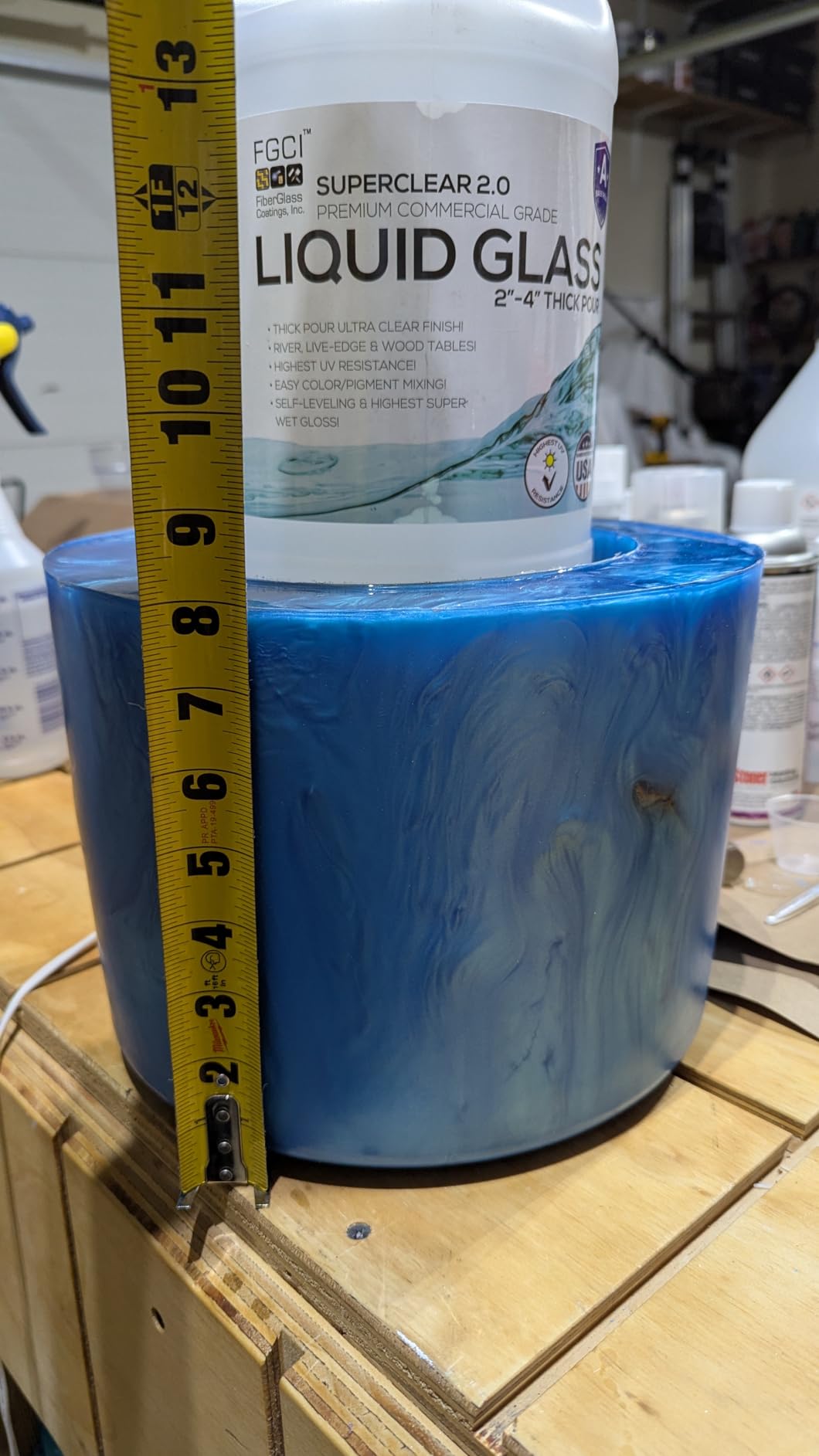 Superclear Deep Pour Epoxy Resin 3 Gallon Kit, Clear 2-4