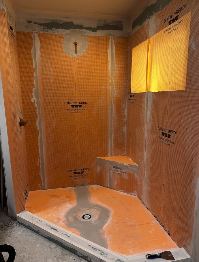 Schluter Kerdi Prefabricated Sloped Shower Tray - Waterproof, Ready to Tile - Lightweight Polystyrene, 60