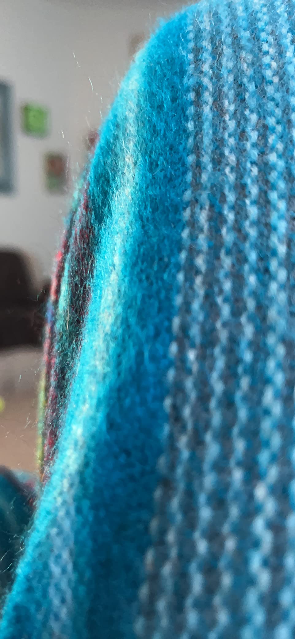 QISU Alpaca Wool Blanket Throw | Large, Beautiful, Warm, Variegated | 85 x 65 inches | Ultra-Soft, Hypoallergenic and Breathable | Non-Itchy or Scratchy Fabric (Green Variegated) customer photo 1