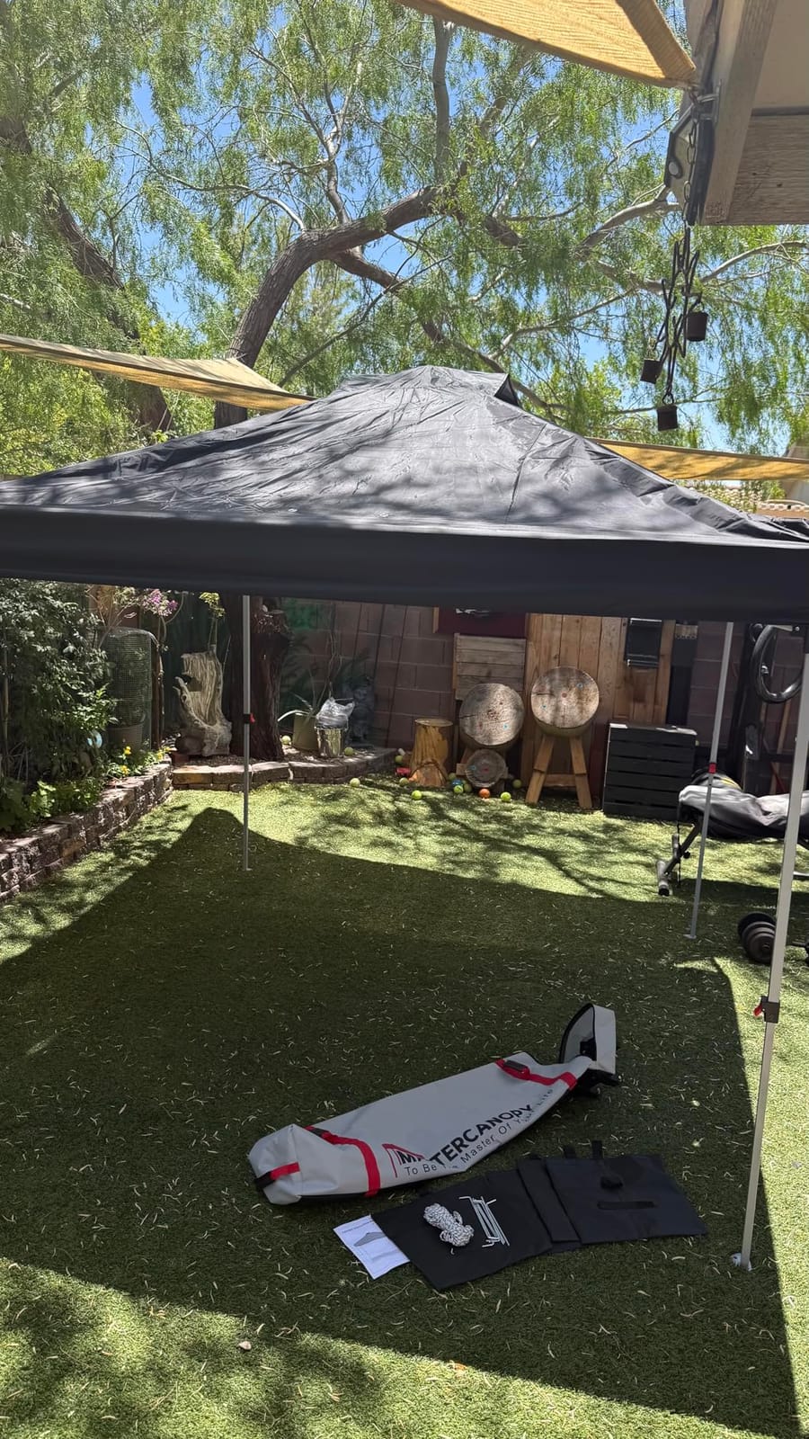 MASTERCANOPY 10x10 Durable Pop Up Canopy Tent with Roller Bag, White | One Person Setup, Outdoor Portable Canopy Instant Shelter, Vented Top, 4 Sandbags, 4 Ropes, 8 Stakes, Beach/Camping/Market customer photo 1
