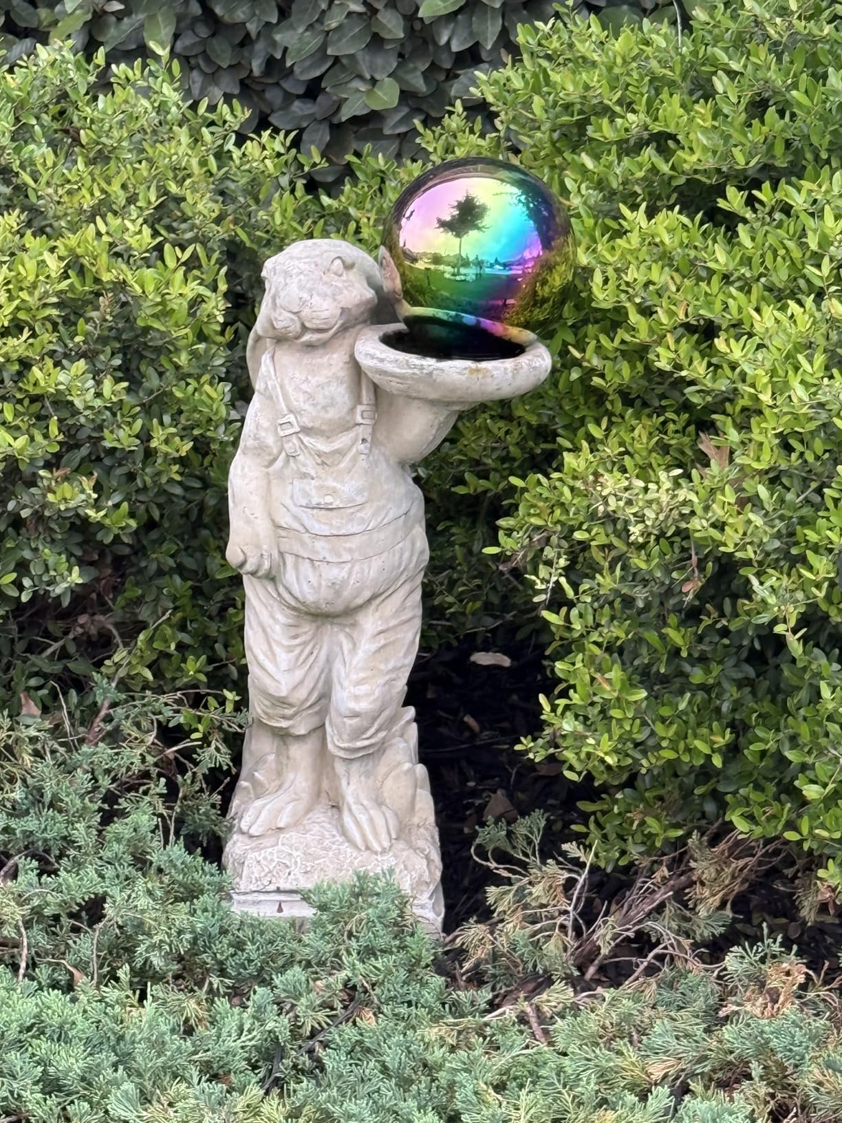 USHome Rainbow Home Garden Gazing Globe Mirror Balls, Polished Stainless Steel Shiny Sphere, Ideal As a Housewarming Gift (6 Inch) customer photo 1